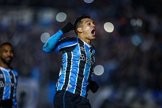 Cristaldo é o artilheiro do Grêmio em 2024. (Foto: Lucas Uebel / Grêmio FBPA)