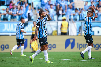 JP Galvão em ação pelo Grêmio. (Foto: Lucas Uebel / Grêmio FBPA)
